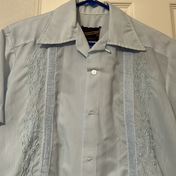 Rare Vintage Creaciones Fanny embroidered dress shirt size 38 - Picture 4 of 4